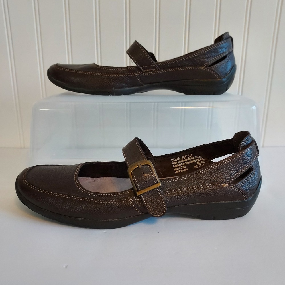 Dr Scholls Danya Dark Brown Leather Mary Jane Shoes Women US‎ 8.5 - Picture 5 of 9